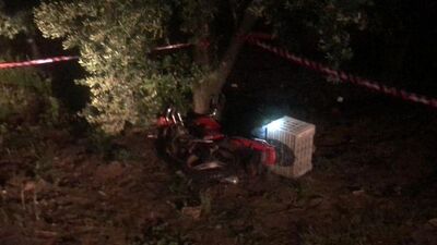 Yola fırlayan domuza çarpan motosikletli öldü