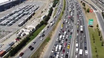 TEM Otoyolu'nda dikkat çeken yoğunluk!