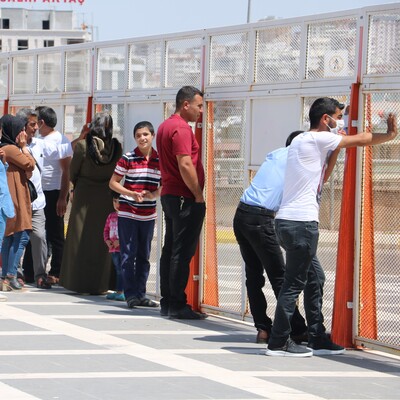 Sosyal mesafeli asker uğurlama