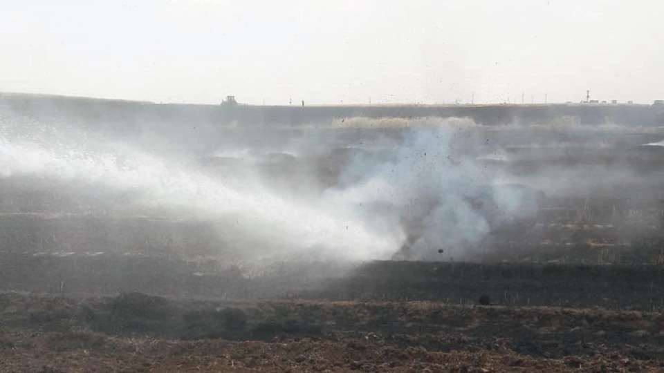 Mardin'de 200 dönümlük buğday alanı küle döndü!