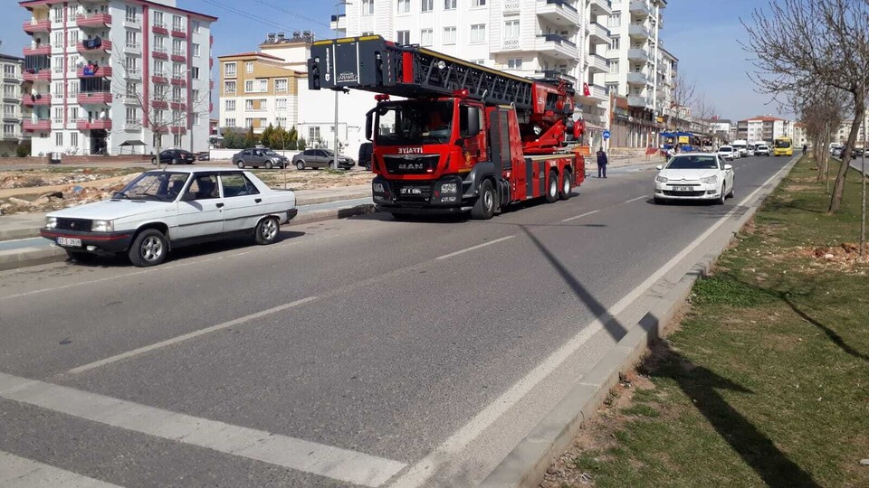 Ortaokulda korkutan yangın!