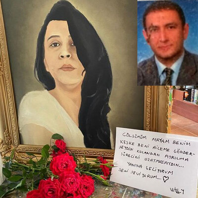 Bornoz kuşağıyla boğdu! Makyaj yaptı!