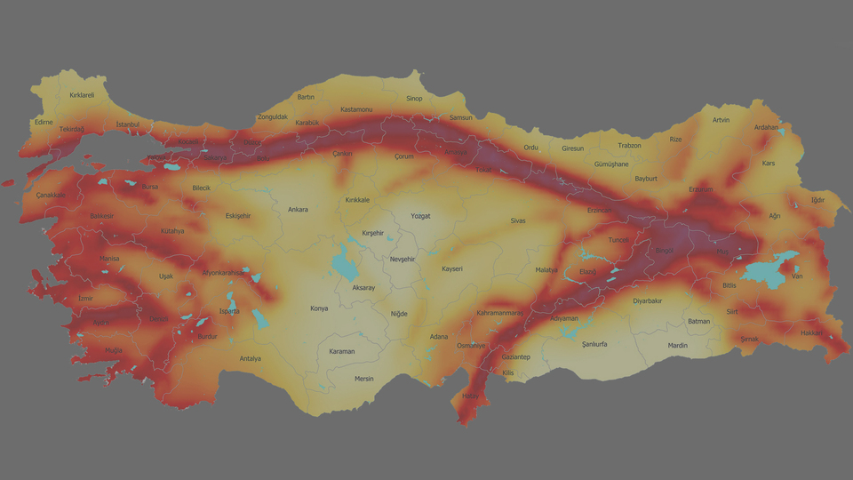 Türkiye deprem haritası