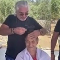 Yardımcısının saçlarını kesti