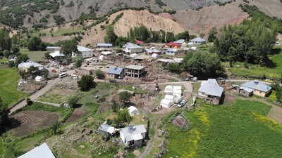 Deprem bölgesinde hasar tespit çalışmalarına başlandı