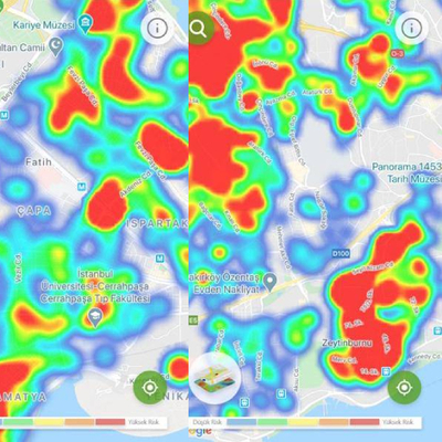 O illerin koronavirüs yoğunluk haritası ilçe ilçe yayınlandı!