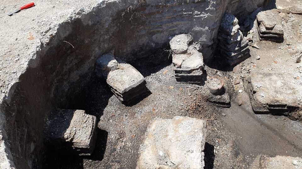 İnşaatın temel kazısında ortaya çıktı