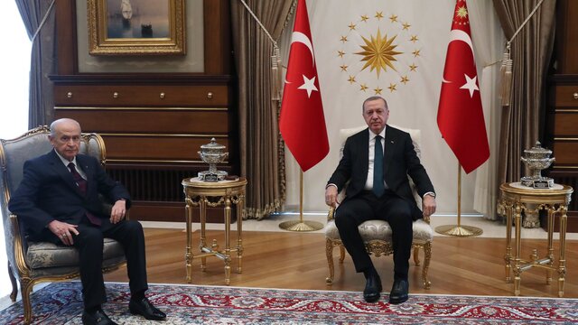 Cumhurbaşkanı Erdoğan ile Bahçeli görüşmesi sona erdi