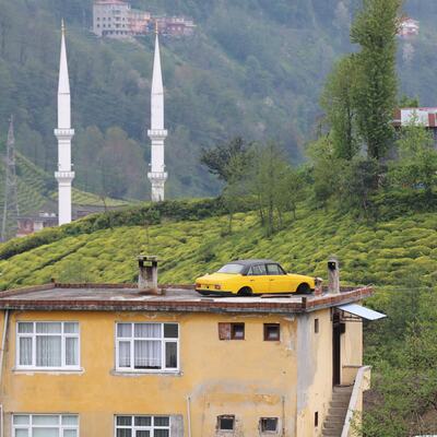 Vinçle çatıya koydurdu... Onu gören gözlerine inanamıyor