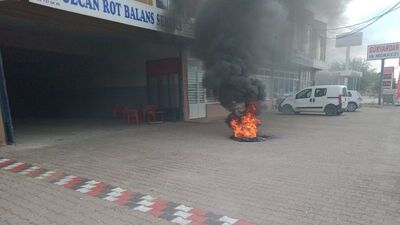 Okan Kocuk'un babası lastik yaktı!