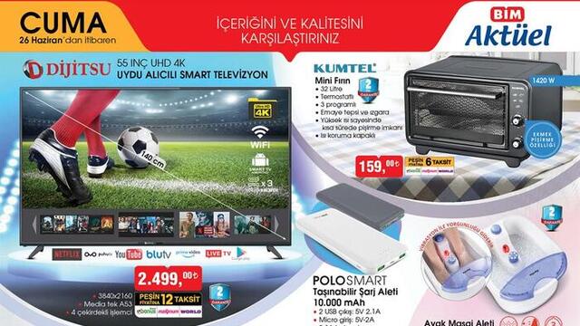 BİM 26 Haziran haftanın indirimli ürünleri