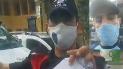 Polisle vatandaşın maske tartışması!