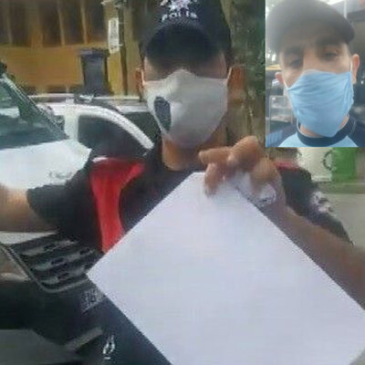 Polisle vatandaşın maske tartışması!