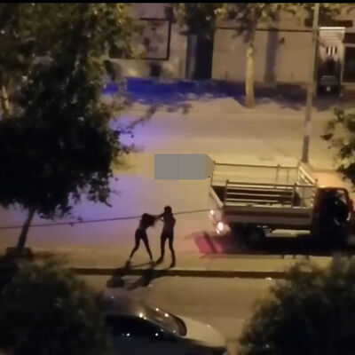 Sokak ortasında dehşet! Genç kızı darp etti!