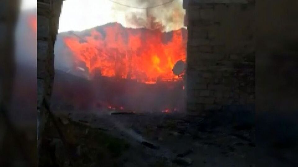 Erzincan'da korkutan yangın