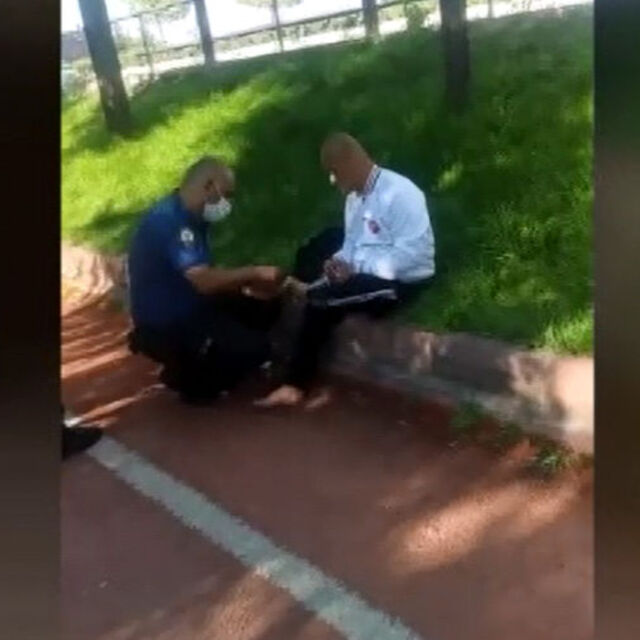 Polislerden vatandaşa pansuman