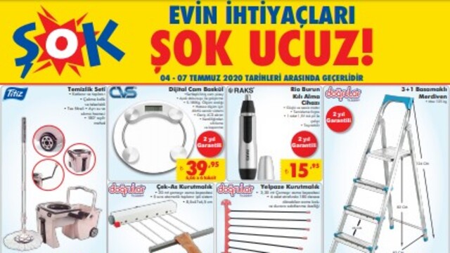 ŞOK 7 Temmuz Aktüel ürünler kataloğu
