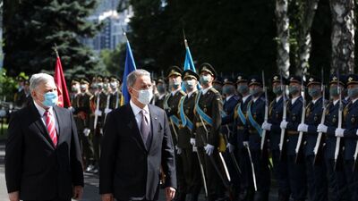 Milli Savunma Bakanı Akar Ukrayna'da