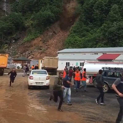 Rize'de felaket böyle geldi!