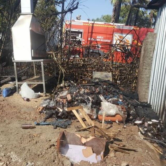 Bodrum'da korkutan yangın!