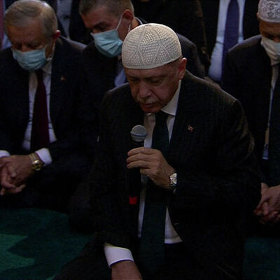 Cumhurbaşkanı Erdoğan Ayasofya'da