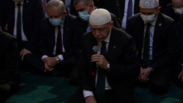 Cumhurbaşkanı Erdoğan Ayasofya'da