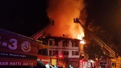 Safranbolu'da tarihi konaklarda yangın
