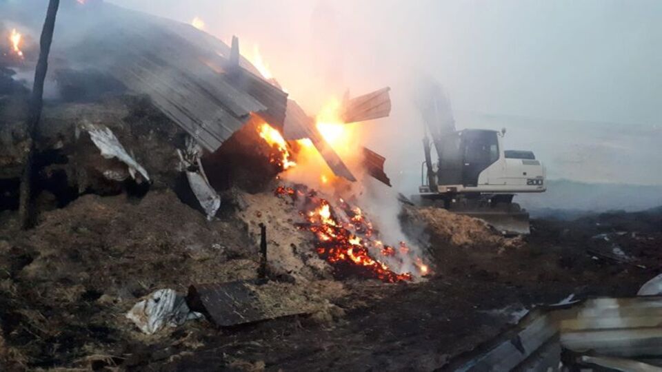 Çorum'da çiftlik yangını