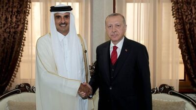 Erdoğan, Katar Emiri Şeyh Al Sani ile görüştü