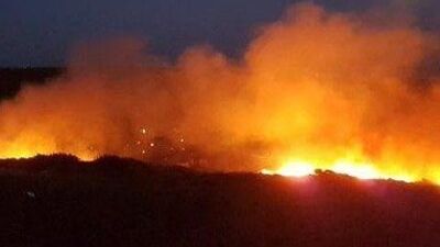 Bozcaada'da orman yangını