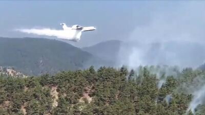 Sinop'taki yangın 'ateş kuşu' ile kontrol altında