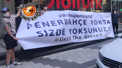 Fenerbahçe taraftarından protesto