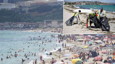 475 bin kişi geldi, 500 ton çöp kaldı!