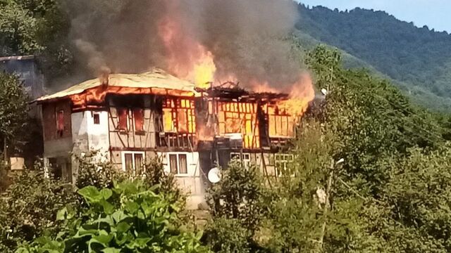 Artvin'de korkutan yangın