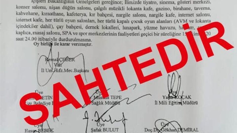 Rize Valiliği'nden 'sahte belge' açıklaması