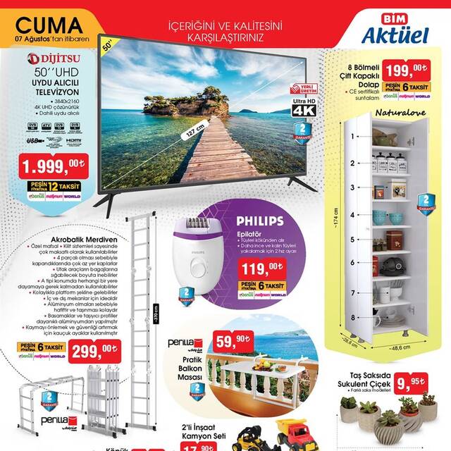 BİM 7 Ağustos indirimli ürünleri satışta