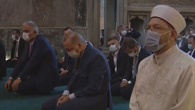 Cumhurbaşkanı Erdoğan Ayasofya'da