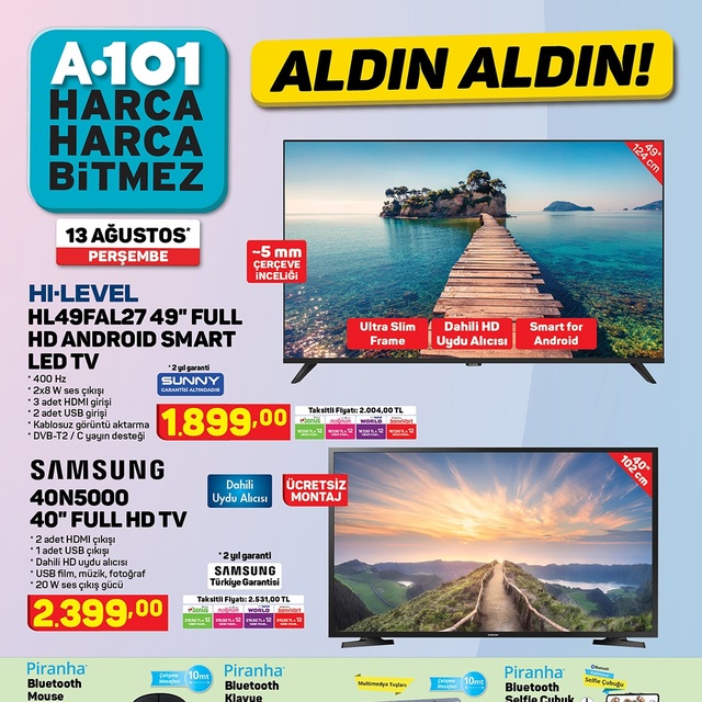 A101 13 Ağustos aktüel ürünler kataloğu