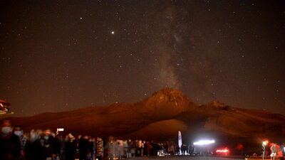 Meteor yağmurunu 2 bin 650 metrede izlediler