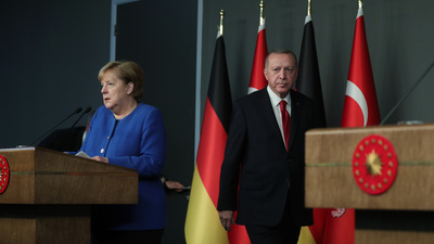 Cumhurbaşkanı Erdoğan, Merkel ile görüştü!