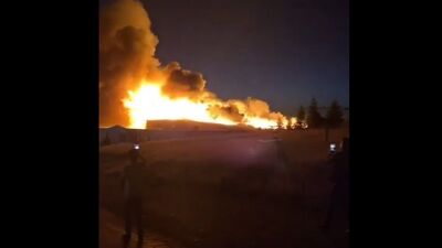 Ankara'da korkutan fabrika yangını