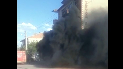 Tartıştığı kardeşinin minibüsünü yaktı