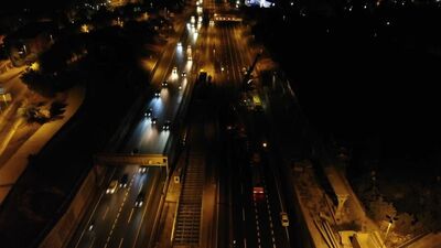 Edirnekapı Metrobüs İstasyonu'nda üst geçit çalışması