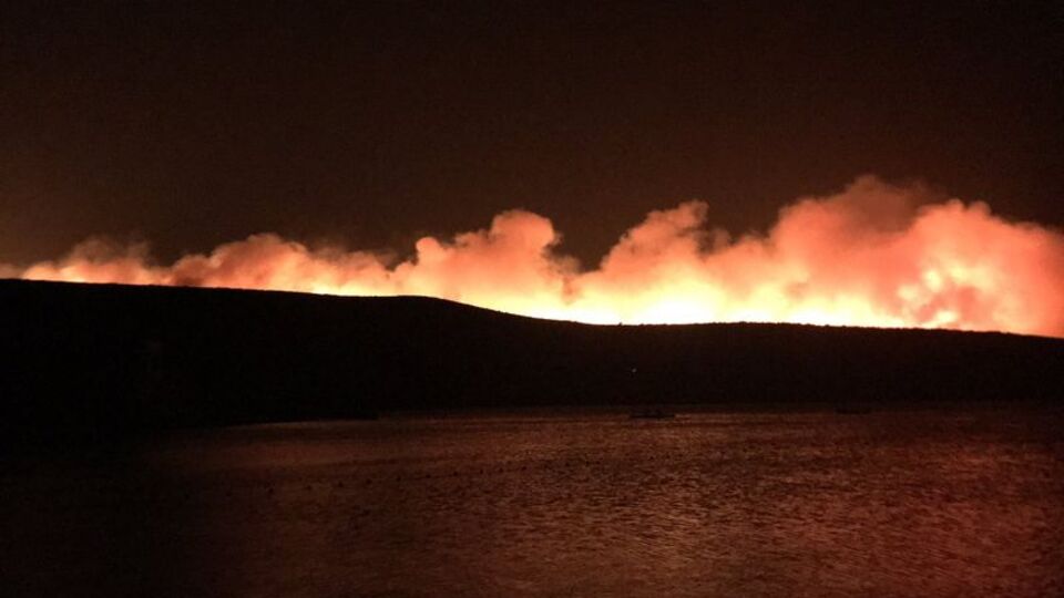 Çeşme'deki korkutan yangın kontrol altında!
