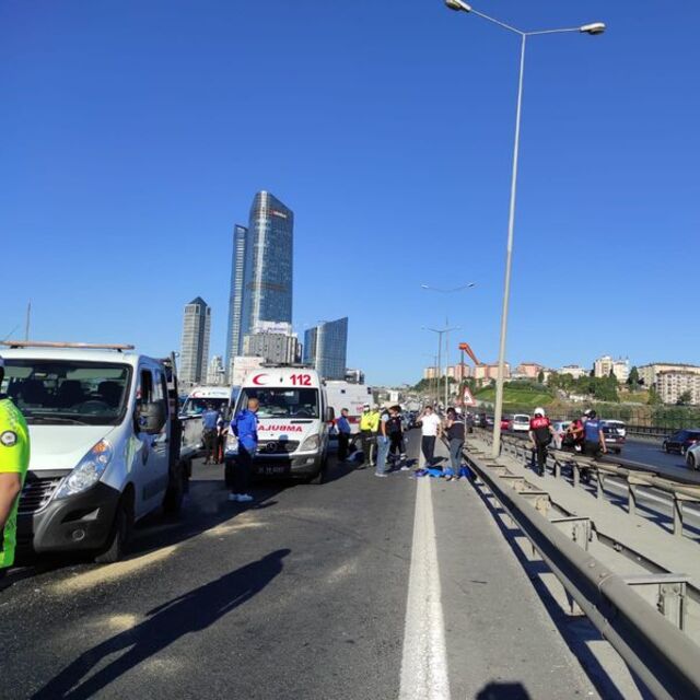 TEM otoyolunda trafik kazası!