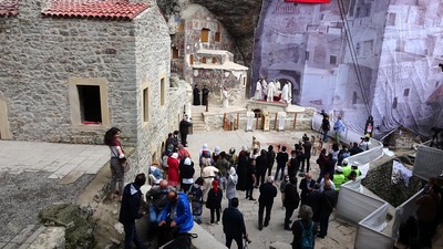 Sümela Manastırı´nda 5 yıl aradan sonra ilk ayin