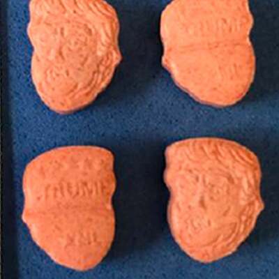 İngiltere'de Trump şeklinde uyuşturucu hap ele geçirildi