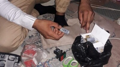 DEAŞ şüphelisi bomba hazırlarken görüntülenmiş!