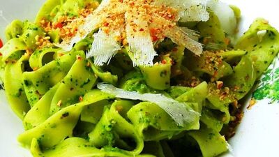 Avokadolu ve ıspanaklı fettucini tarifi