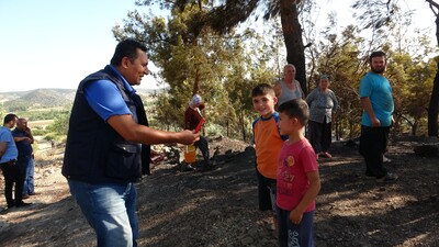 Cesur yürekli iki çocuktan alkışlık hareket